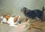George Armfield King Charles Spaniel & Terrier painting